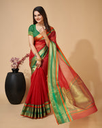 Thumbnail for Vedant Vastram Cotton Silk Silk Jacquard Fancy Saree - Maroon - Distacart