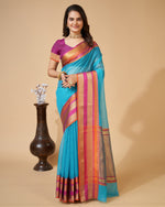 Thumbnail for Vedant Vastram Cotton Silk Silk Jacquard Fancy Saree - Rama - Distacart