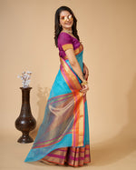 Thumbnail for Vedant Vastram Cotton Silk Silk Jacquard Fancy Saree - Rama - Distacart
