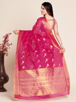 Thumbnail for Vedant Vastram Cotton Silk Silk Jacquard Fancy Saree - Pink - Distacart
