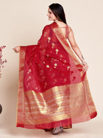 Thumbnail for Vedant Vastram Cotton Silk Silk Jacquard Fancy Saree - Red - Distacart