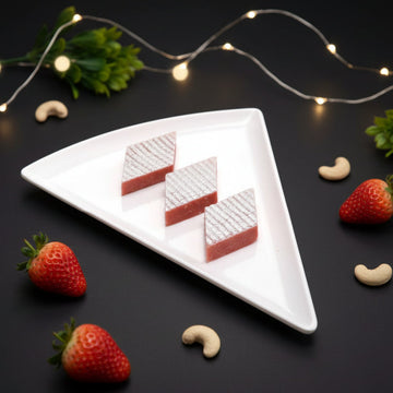 Agra Sweets Banjara Strawberry Kaju Katli - Dista