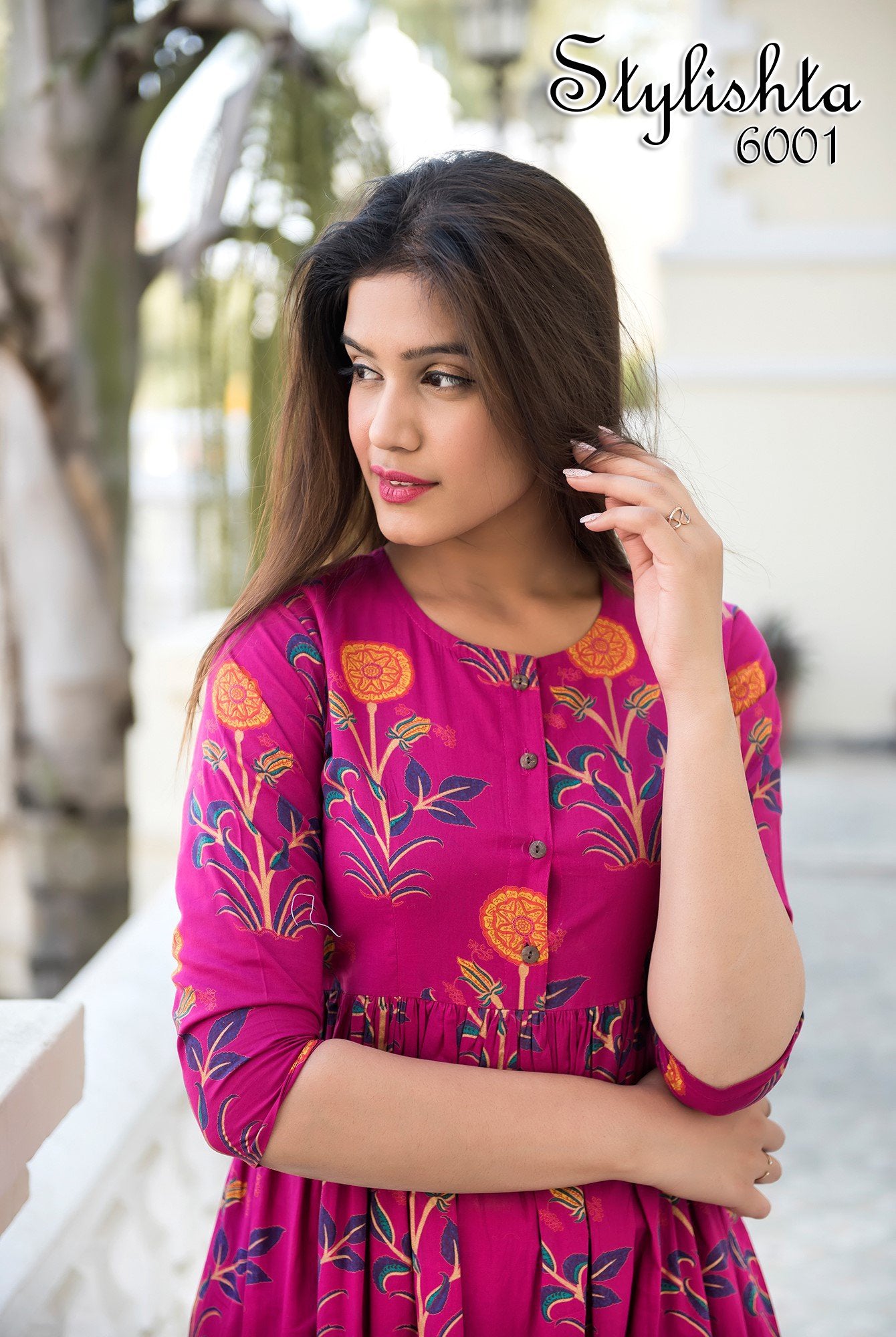 Designer Partywear Printed Pink Pure Maslin Gown - Anbazaar - Distacart