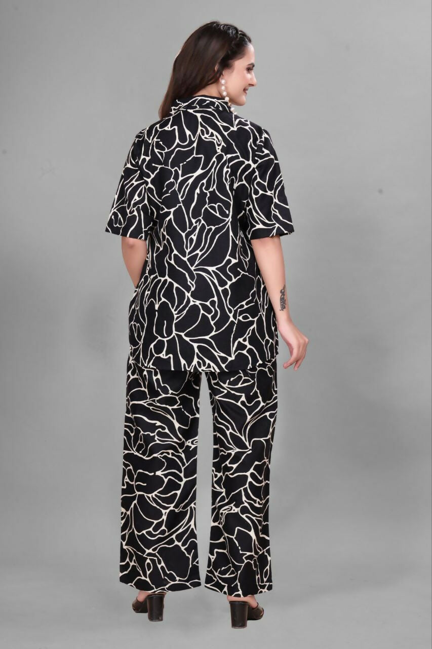 Preksha Creation Cotton Floral Print Kurta Set Co-Ord Set