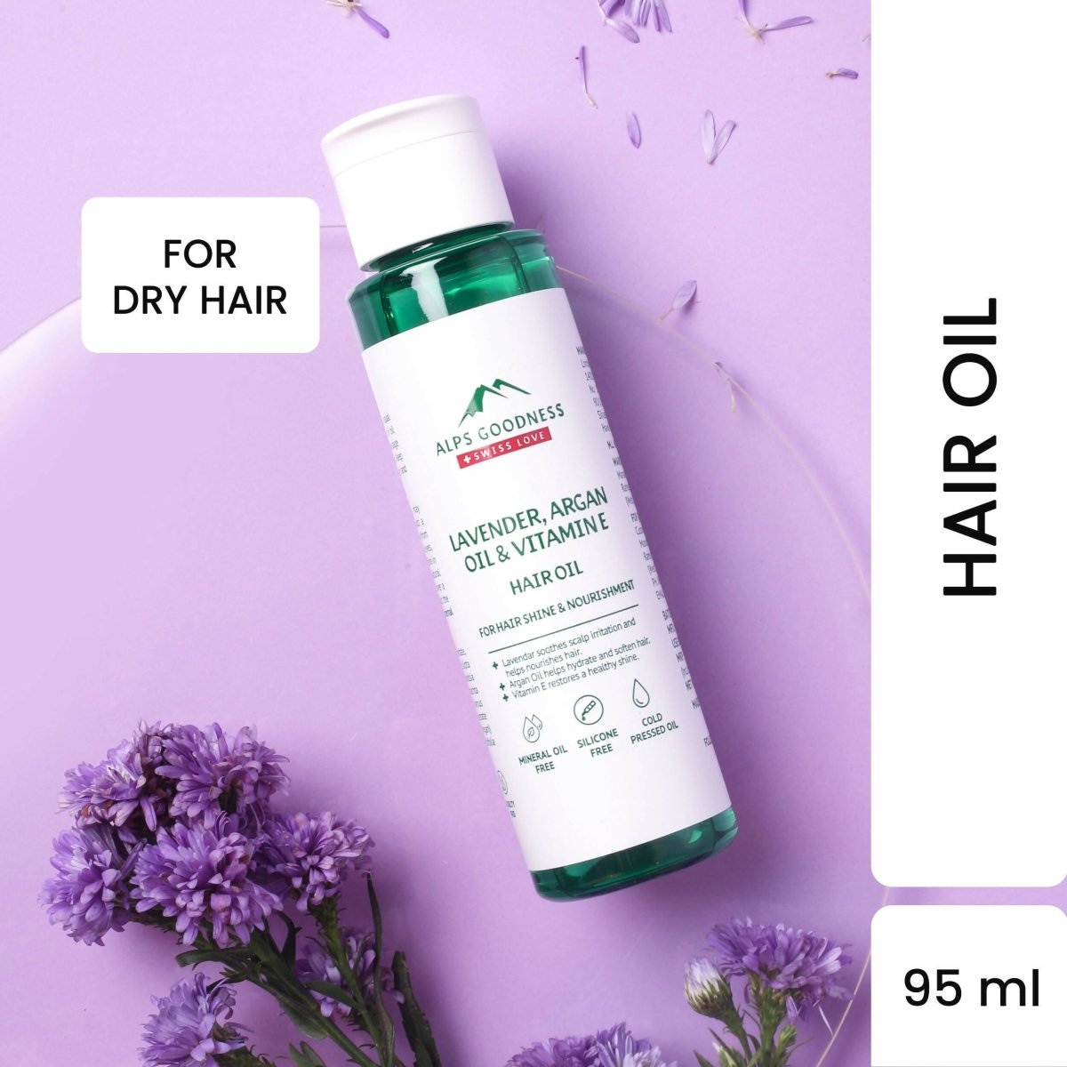 Alps Goodness Lavender, Argan Oil & Vitamin E Hair Oil - Distacart