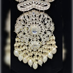 Thumbnail for Jewel City Elegant Multi-Layered Pearl Necklace Set with Intricate Silver Pendant and Earrings