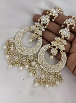 Thumbnail for Jewel City Opulent Floral Pearl Chandelier Earrings - Exquisite Bridal Jewelry