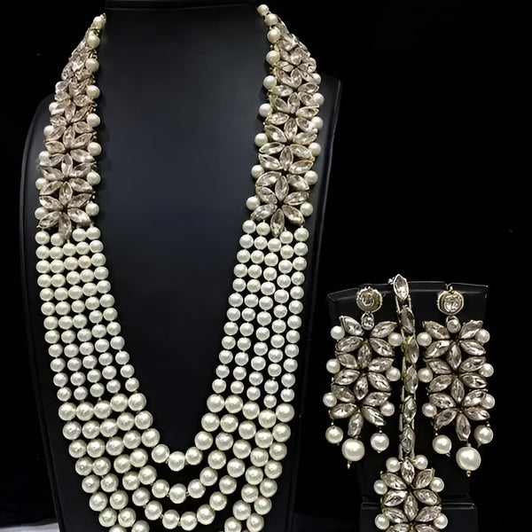 Jewel City Regal Pearl Necklace and Earring Set - Elegant Bridal Jewelry - Distacart