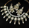 Jewel City Elegant Pearl & Emerald Royal Necklace Set - Distacart