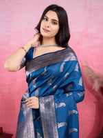 Thumbnail for Vedant Vastram Banarasi Silk Fashion Saree - Morpinch - Distacart