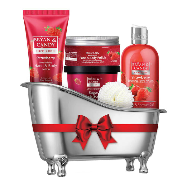 Bryan & Candy Strawberry Bath Tub Kit Gift Set For Women & Men - Distacart