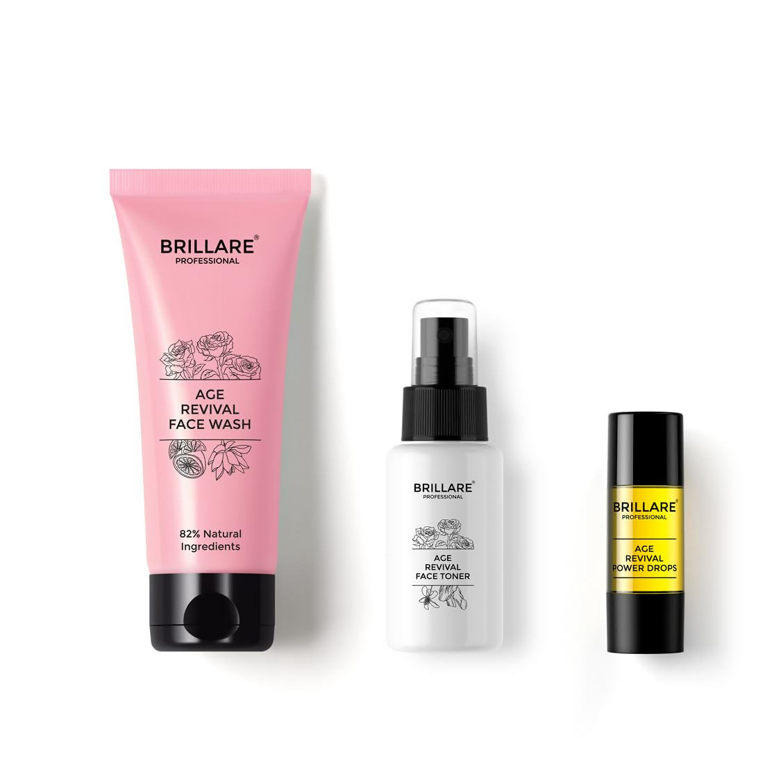 Brillare Age Revival Natural Face Wash Toner and Face Serum Combo