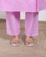 Thumbnail for Miravan Womens Pink Lucknowi Angrakha Style Kurta With Palazzo - Distacart