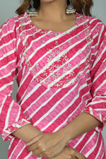 Thumbnail for Alvano Women's Stylish Cotton Blend Laheriya Kurti - Distacart