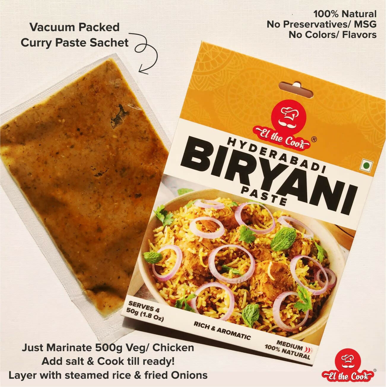 EL The Cook Nizami Biryani Marinade - Medium Spicy Masala Paste - Distacart