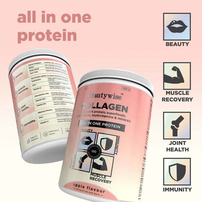 Beautywise All In One Collagen Proteins - Apple - Distacart
