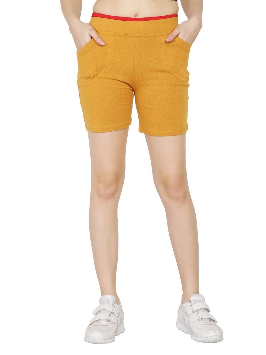 Asmaani Mustard Color Short Pant with Two Side Pockets