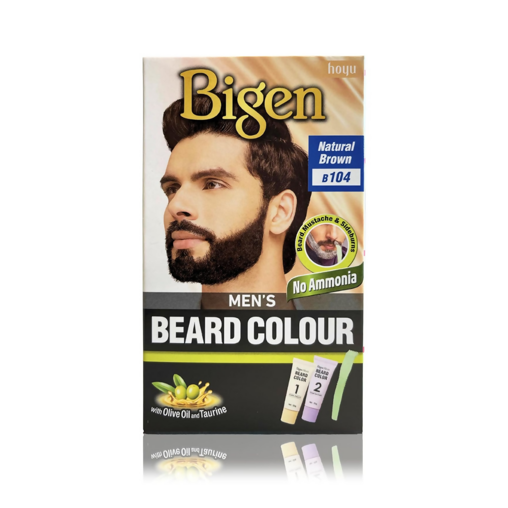 Bigen Men's Beard Color - Natural Brown B104 - Distacart