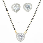Thumbnail for AanyaCentric Gold-plated Mangalsutra Pendant Earring Set & Silver Plated Anklet - Distacart
