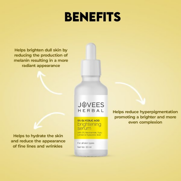 Jovees 5% Glycolic Acid Brightening Skin Serum - Distacart