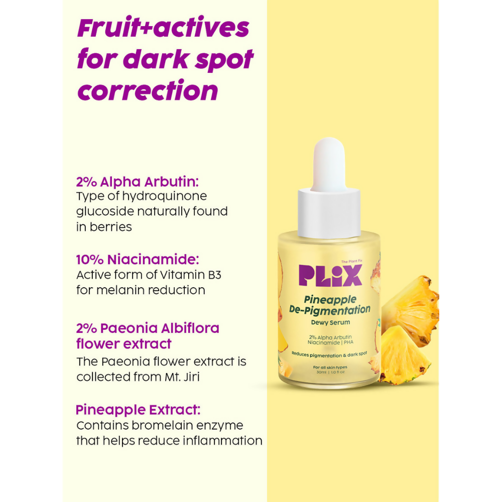 PLIX The Plant Fix Underarm Depigmentation Serum Spray & 2% Alpha Arbutin Face Serum - Distacart