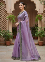 Thumbnail for Joban Fashion Wine Soft twill Net Party Wear Sarees - Distacart