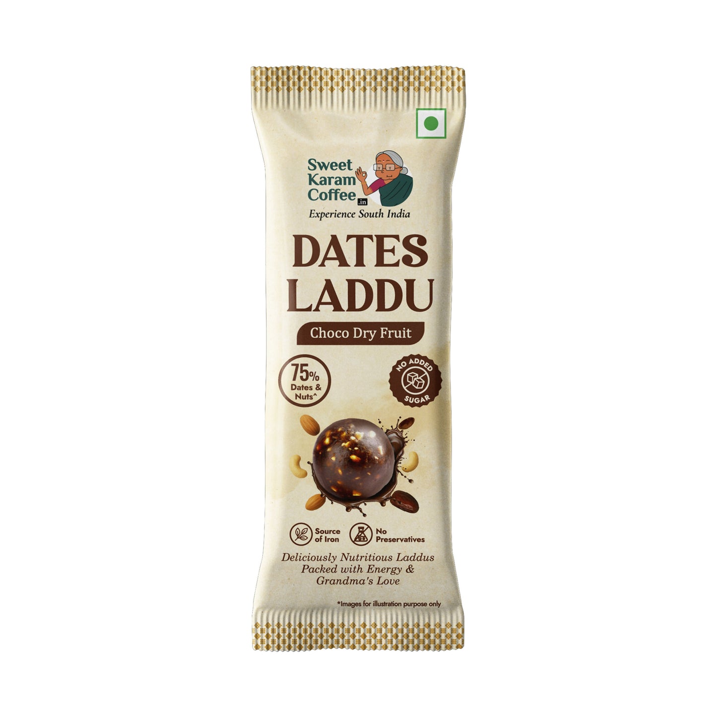 Sweet Karam Coffee Dates Laddu Pouch - Dista