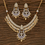 Thumbnail for Joban Fashion Women Golden White Grey Necklace Set - Distacart