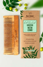 Thumbnail for Nat Habit Fine Tooth Kacchi Neem Styling Comb