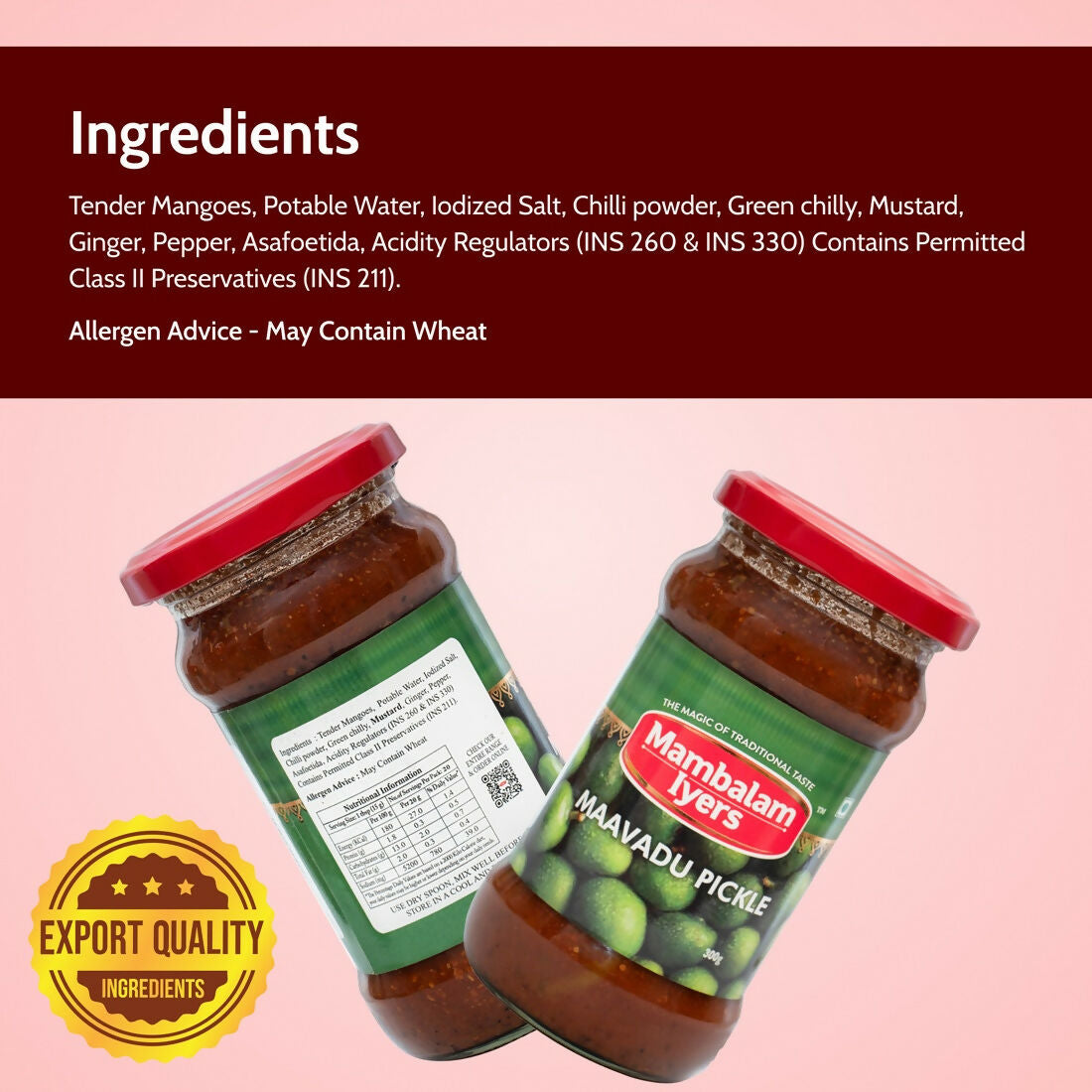 Mambalam Iyers Maavadu Pickle - Distacart