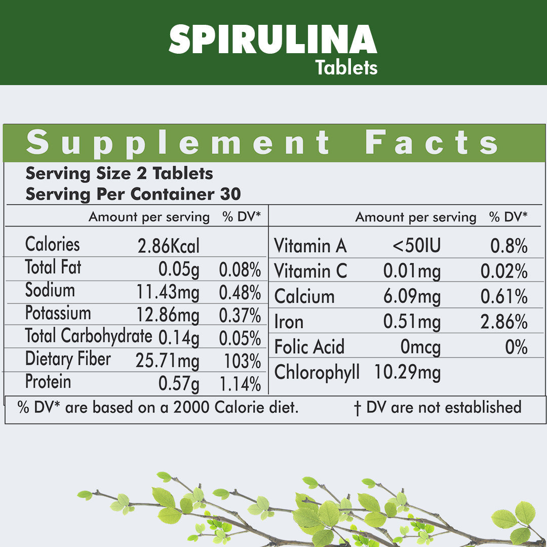 Herbal Hills Ayurveda Spirulina Tablets - Distacart