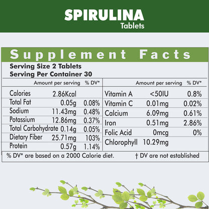 Herbal Hills Ayurveda Spirulina Tablets - Distacart
