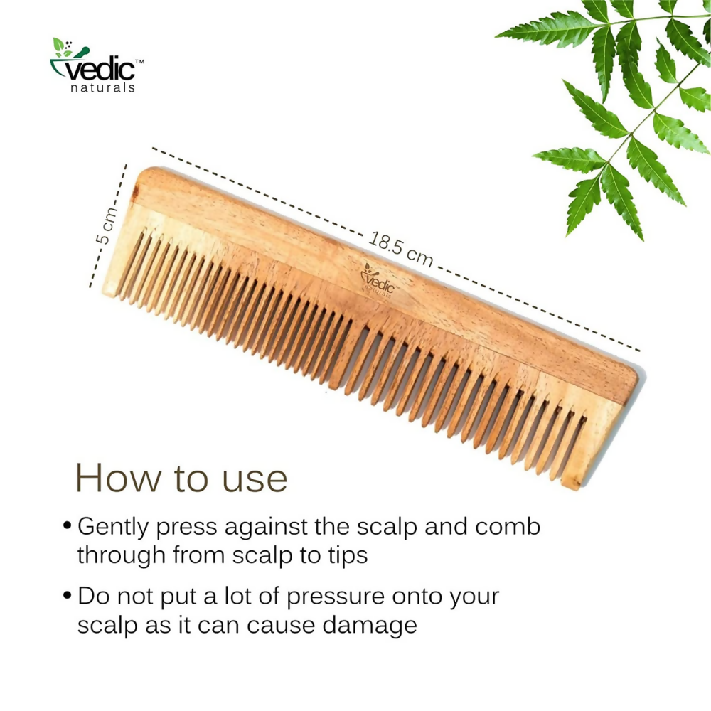 Vedic Naturals Neem Wood Comb - Dista