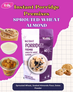 Thumbnail for Vedas Kitchen Sprouted Wheat Almond Instant Porridge - Dista