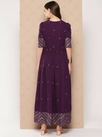 Thumbnail for Ahalyaa Women's Traditional wear Ethnic Dress - Burgundy - Distacart