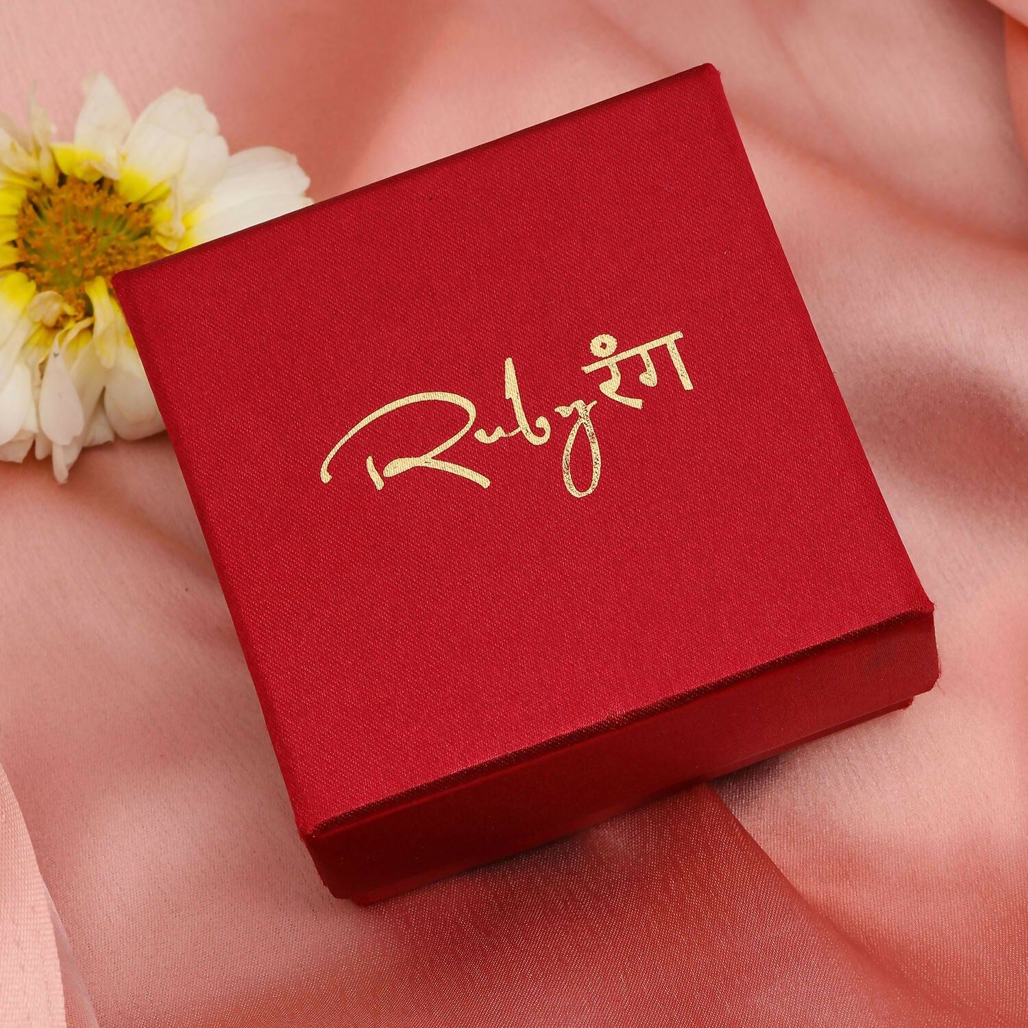 Oversized Round Kundan Studs (Gold) - Ruby Raang - Distacart