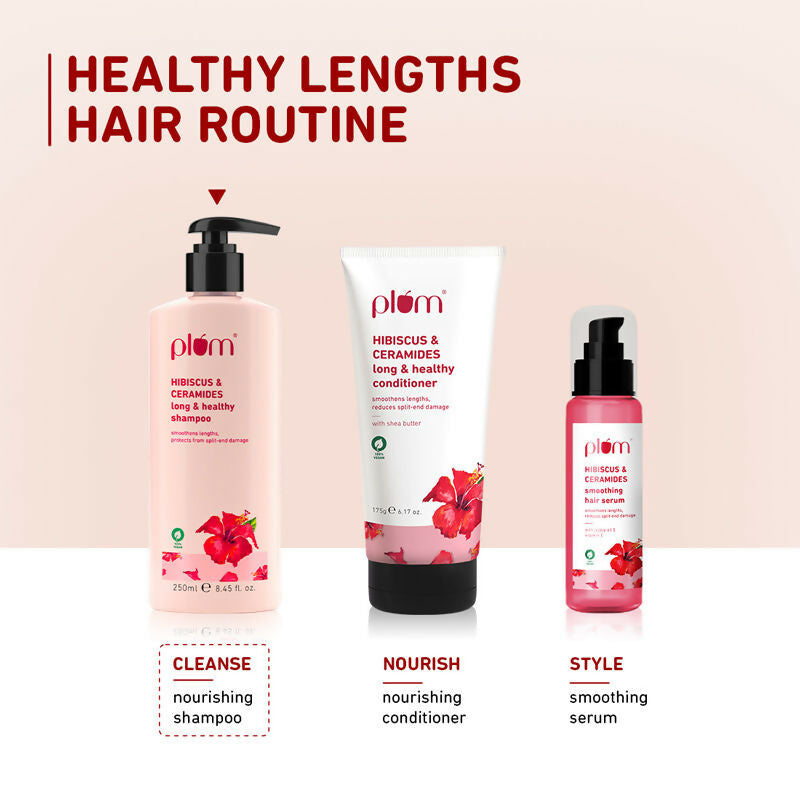 Plum Hibiscus & Ceramides Shampoo For Long, Healthy Hair - Distacart