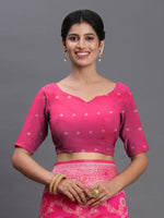 Thumbnail for Astita Banarasi Silk Pink Saree