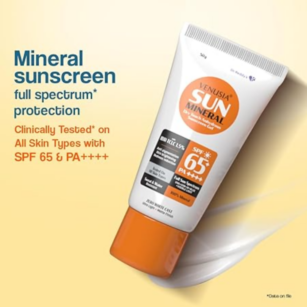 Dr. Reddy's Venusia Sun Mineral Sunscreen Gel SPF 65+ PA++++ - Distacart