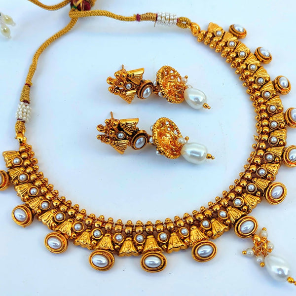 Kemp Antique White Necklace Set - Distacart