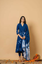 Thumbnail for Joban Fashion Blue Tie & Dye Cotton Suit Set - Distacart