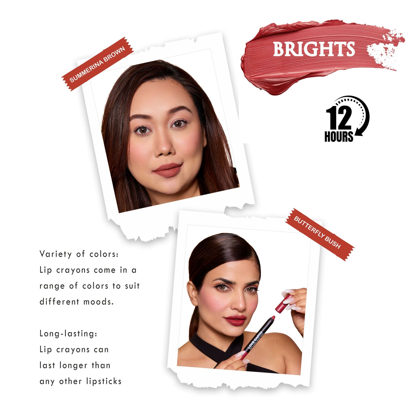 Love Earth Lip Crayon Non-Transfer Lipstick - Brights - Distacart