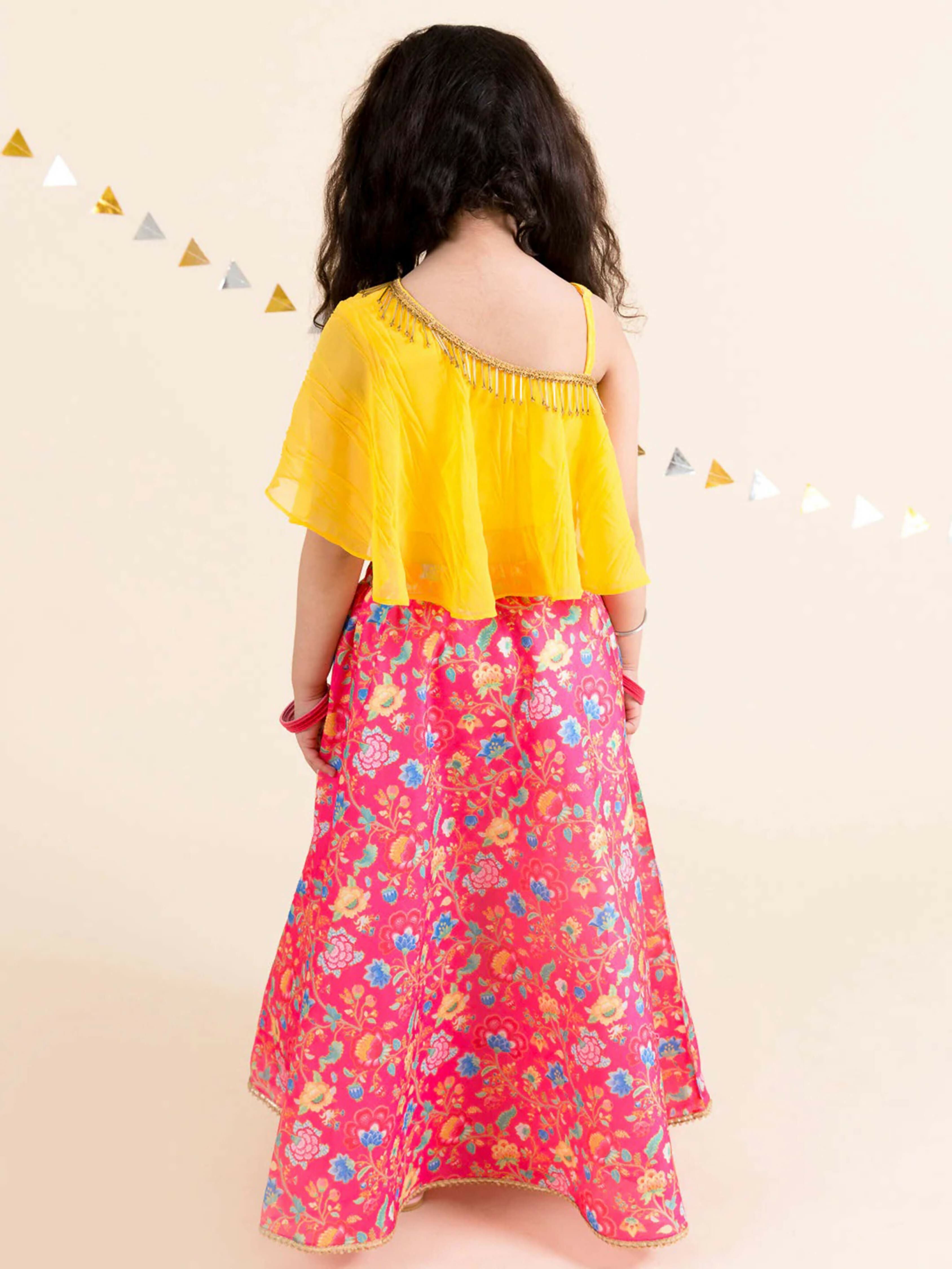 Joban Fashion Girl's Yellow Color Lehenga Choli