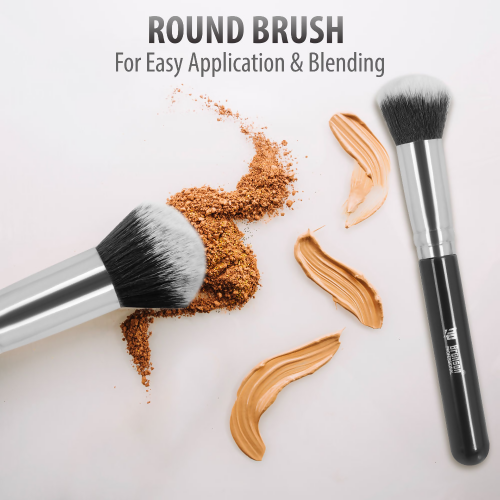 Bronson Professional Foundation Brush for Liquid Cream Powder Makeup Blending Black - Dista