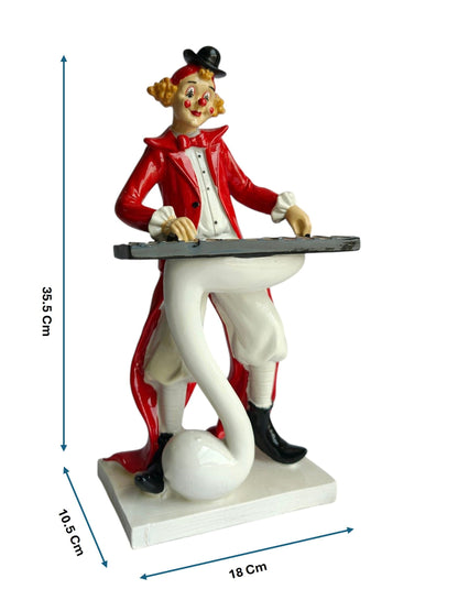 Sun Mun Decors Keyboard Musician Clown Figurine