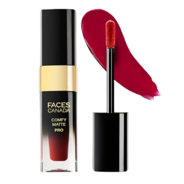 Faces Canada Comfy Matte Pro Liquid Lipstick - Revival Maroon 14 - Distacart