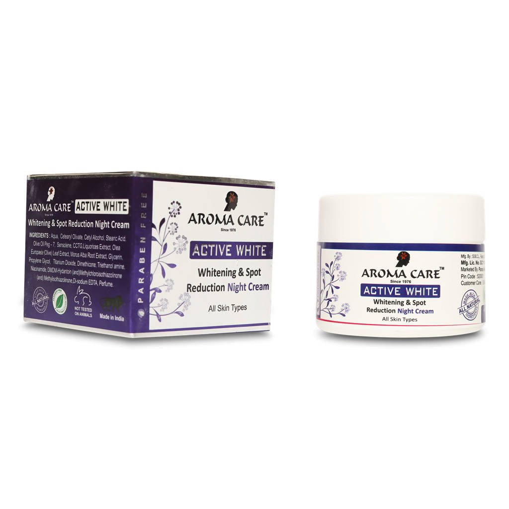 Aroma Care Active White Whitening & Spot Reduction Night Cream - Distacart