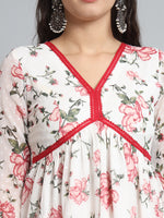 Thumbnail for Fab Fashion White Floral Alia Cut Set - Distacart