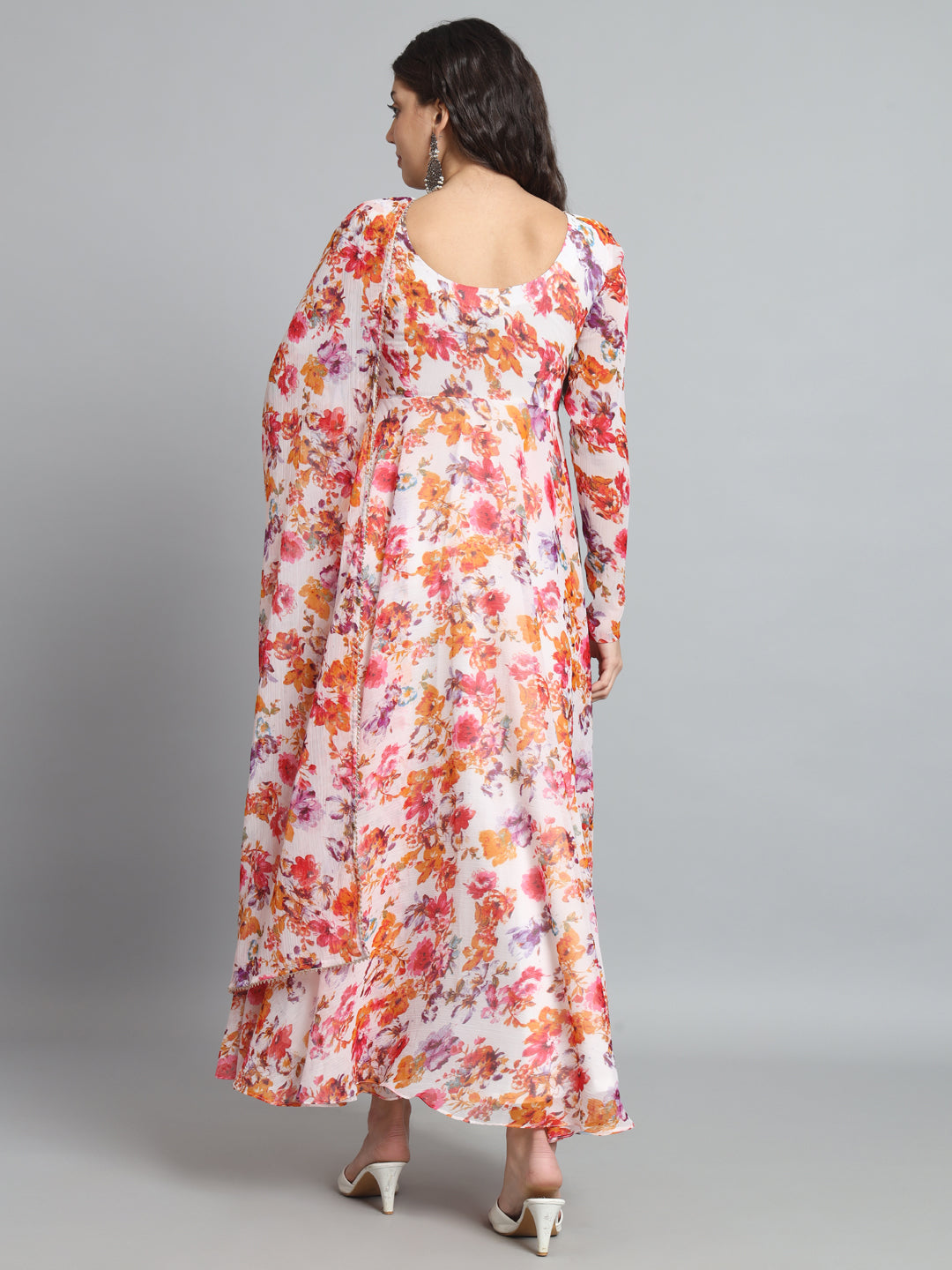 Fab Fashion Tiny Red Floral Gota Anarkali - Distacart