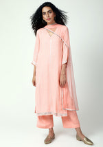 Thumbnail for trueBrowns Gota Slit Kurta-Pant-Dupatta